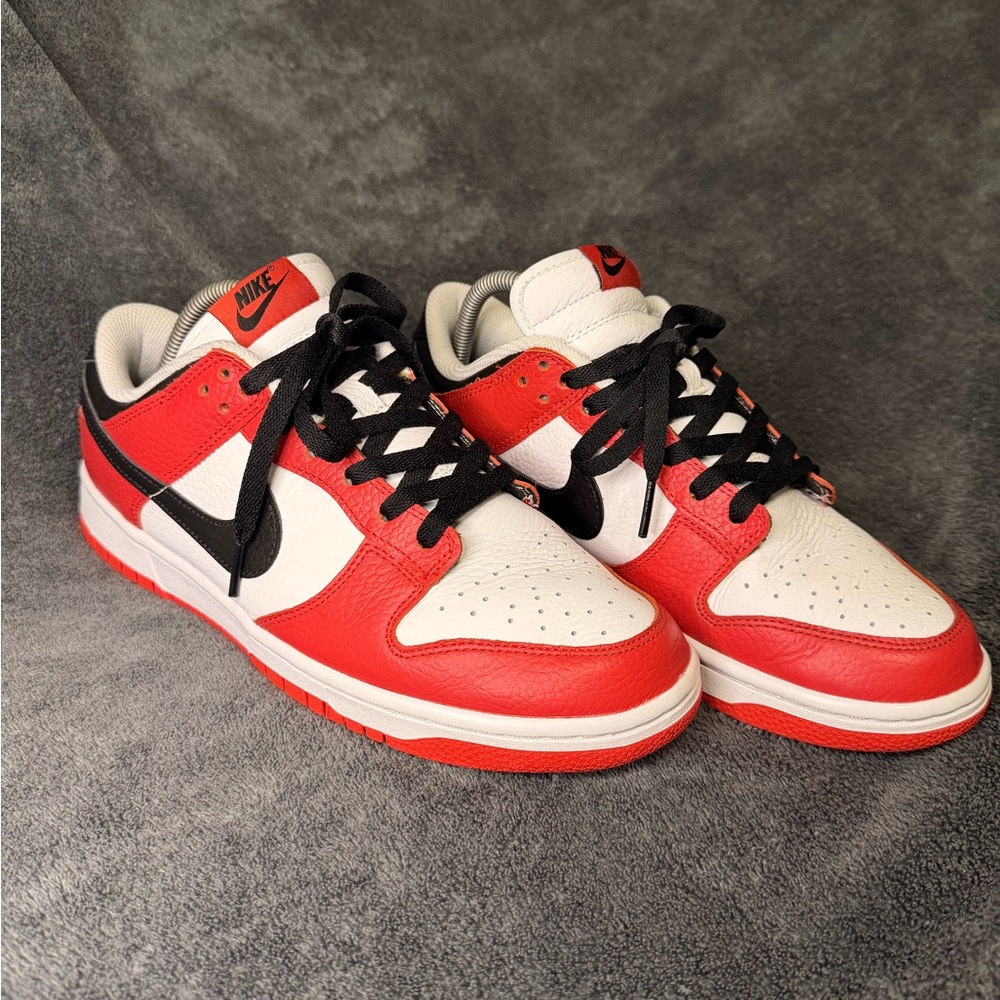 Nike I.D. (Custom) Chicago Red and White Low-Top Sneakers